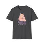 Cat with Coffee Cup T-Shirt